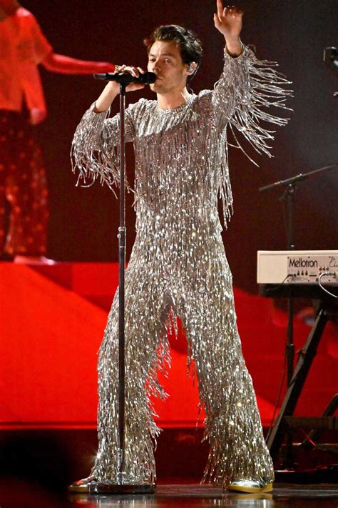 Sparkles Sequins Fringe Every Outfit Harry Styles Wore At The