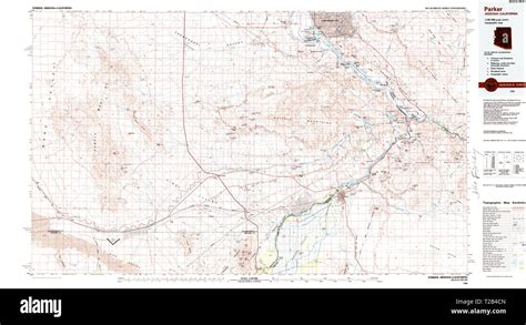 Usgs Topo Map Arizona Az Parker 315279 1985 100000 Restoration Stock