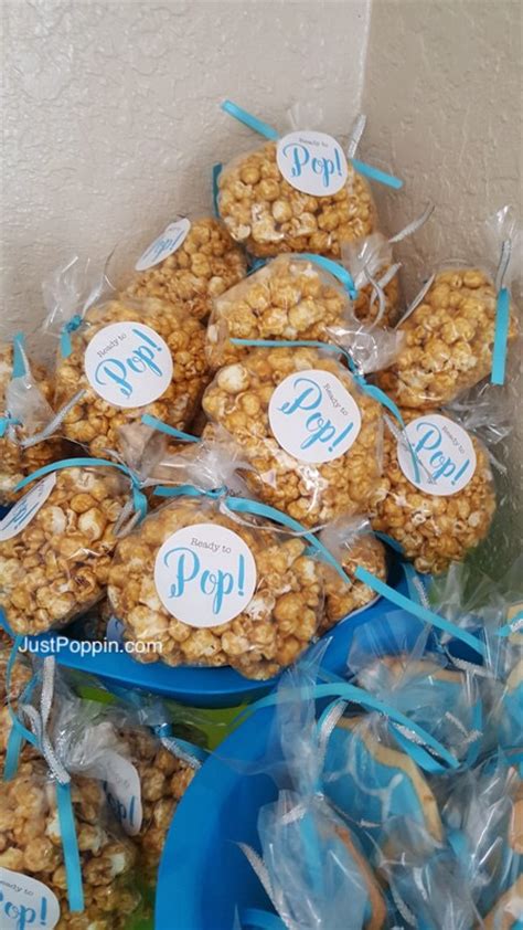 Choose from candles in carriage or bottle shapes, personalized candy bar wrappers, gourmet cookies and cookie cutters, place card holders and frames and even crystal pacifiers. Making DIY Party Favors With Bulk Popcorn | Just Poppin ...