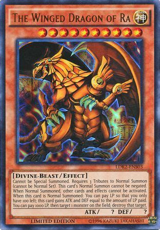 The winged dragon of ra, known as winged god dragon of ra in the japanese version is a character version of the card the winged dragon of ra, also variously as the sun or the sun god. The Winged Dragon of Ra - LDK2-ENS03 - Ultra Rare Limited ...