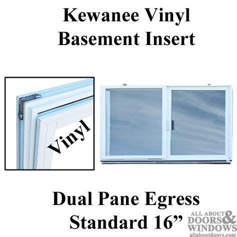 Kewanee C400k 16 Inch Vinyl Basement Insert Dual Pane Glass