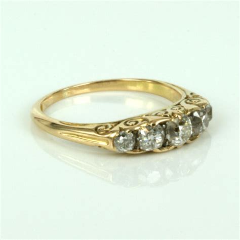 Buy 18ct Antique Diamond Engagement Ring In Yellow Gold Kalmar Antiques