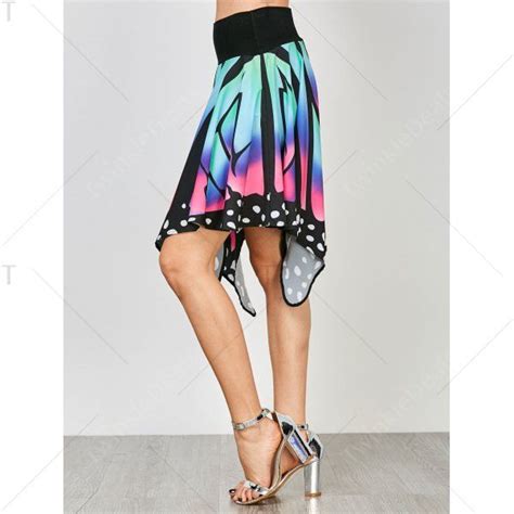 High Waist Butterfly Shape Skirt In Colormixl
