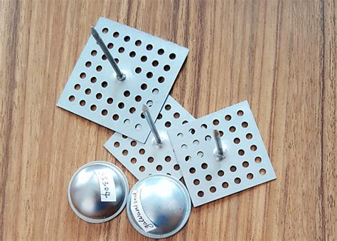 Ss Perforated Base Insulation Anchor Pins Insulation Hangers With Dome