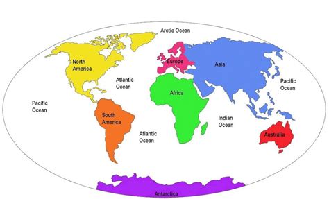 Continentes Del Mundo Mundial Continentes Mapa Del Mundo Continentes