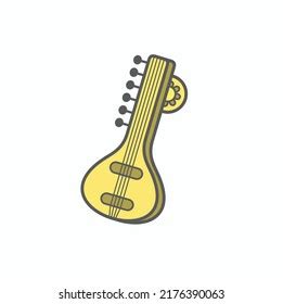 Illustration Veena Music Intrument India Instrument Stock Vector