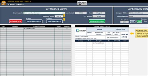 Sales Inventory Operations Planning Excel Template