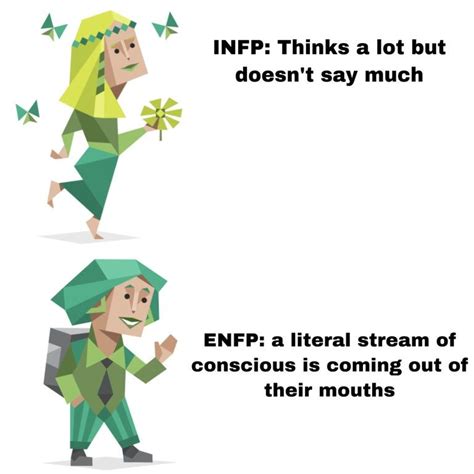 INFP V ENFP Mbtimemes Infp Personality Type Myers Briggs Personality Types Myers Briggs Type