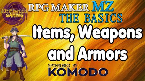 Rpg Maker Mz The Basics Items Weapons And Armors Youtube