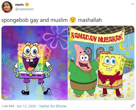 Spongebob Gay And Muslim Relieved Face Mashallah Spongebob Lgbtq