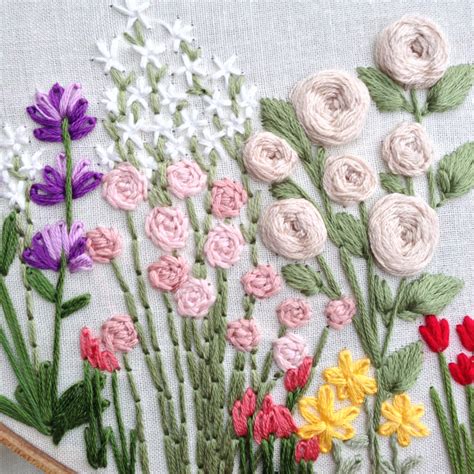 Wildflowers Hand Embroidery Pattern | Textillia