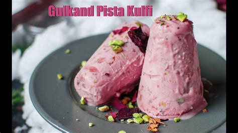 Gulkand Pista Kulfi Recipe Rose And Pistachio Flavoured Kulfi Kulfi