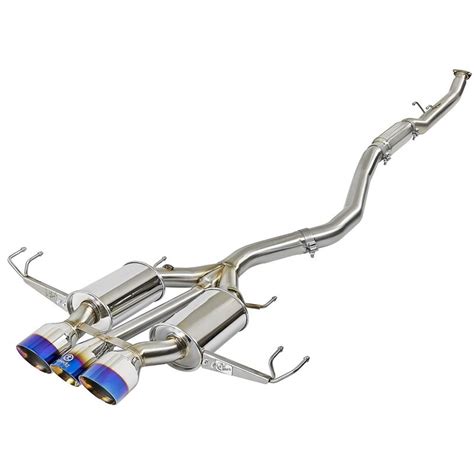 Afe Takeda 3in 304 Ss Cat Back Exhaust W Blue Flame Tips Fk8