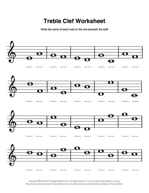 Free Printable Music Theory Worksheets
