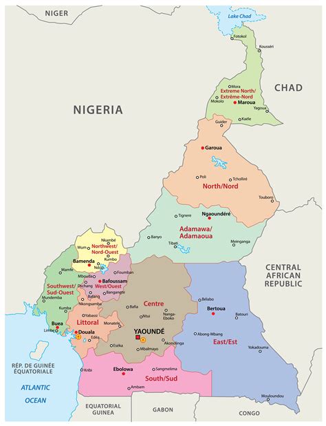Map Of Cameroon And Surrounding Countries States Of America Map