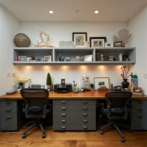 28 Stylish Home Office With Two Desks Recommendations