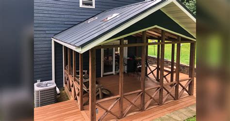 Screen Porch With Wrap Around Deck Project By Beau At Menards®