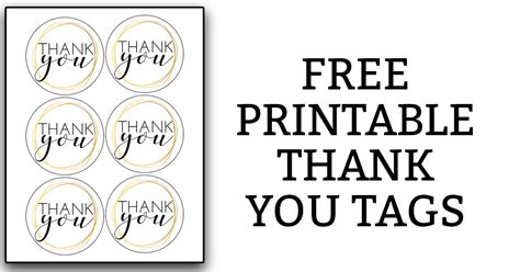Choose from many different fonts, colors and add images of your own. Printable Thank You Tags FB - Mom Envy