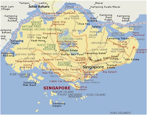 Detailed map of singapore and neighboring countries. Map of Singapore. | ASIA | Pinterest