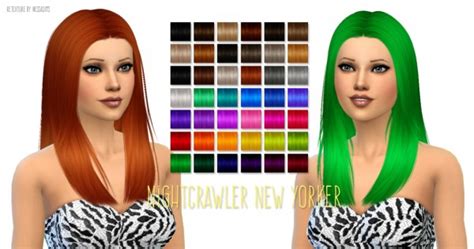 Sims 4 Hairs Nessa Sims Nightcrawlers New Yorker Hairstyle Retextured