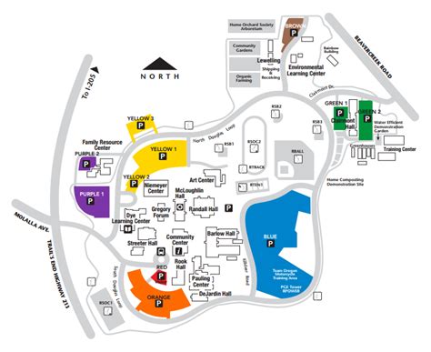 Clackamas Community College Campus Map Map Vector