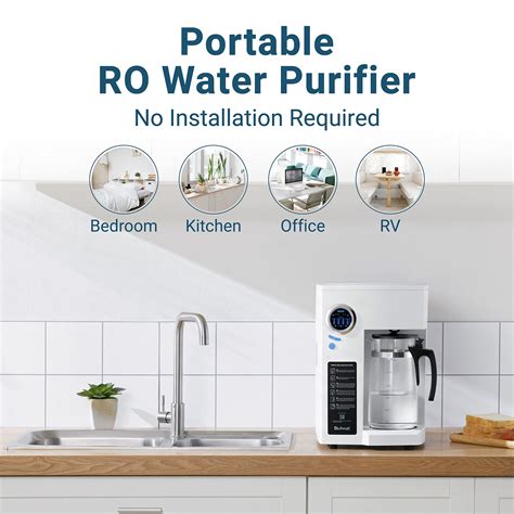bluevua ro100ropot reverse osmosis system countertop water filter 4 stage purification