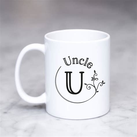 Uncle Initial Name Monogram Personalised Mug By Chips Sprinkles Notonthehighstreet Com