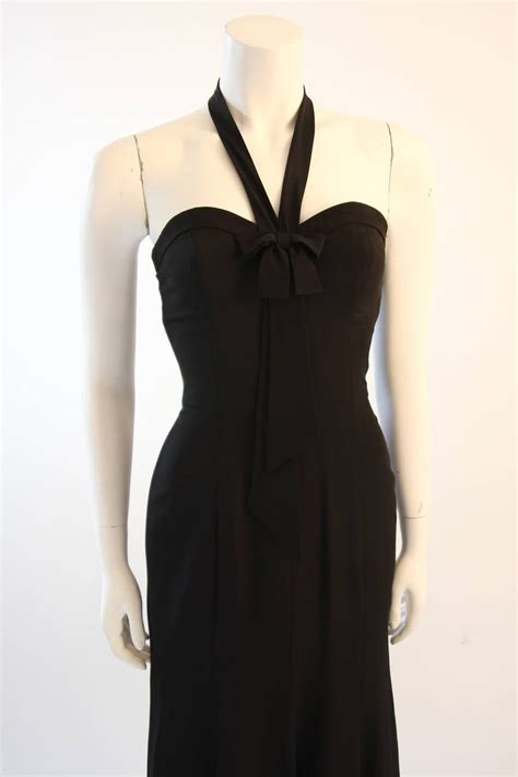 Emanuel Ungaro Evening Gown With Halter And Bow Size 6 For Sale At
