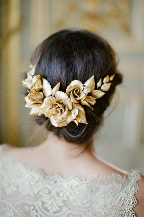 Gold Wedding Hair Accessories Wedding Ideas By Colour Chwv