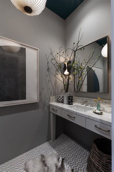 Nature Meets Luxury In Powder Room With Stone Inspired Palette Hgtv