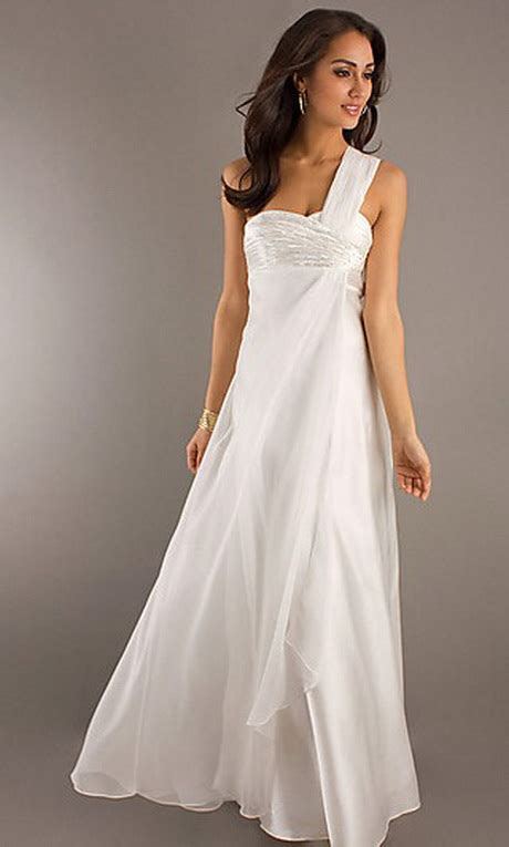 White Long Graduation Dresses Natalie