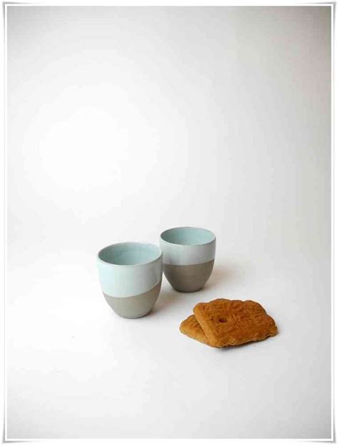 Espresso Cups Grey With Mint Set Of 2 Espresso Cups Cup Tableware
