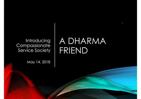 A Dharma Friend Ppt