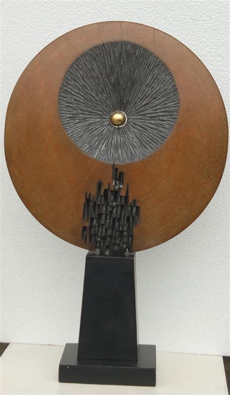 Pradip Mondal Nature Ii Abstract Bronze Wood Sculpture By Indian