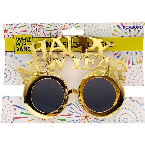 New Years Eve Happy New Year Novelty Glasses Gold Each Woolworths