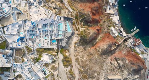 Charisma Suites Hotel In Oia Caldera Aerial Preview Santorini View