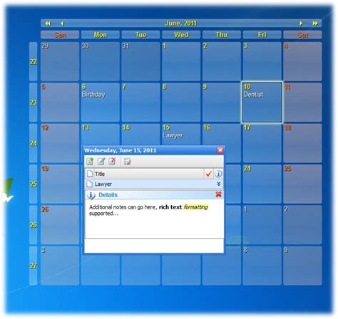 Interactive Calendar Screenshot And Download At