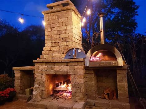 Outdoor Space With Wood Fired Pizza Oven Backyard Fireplace Diy