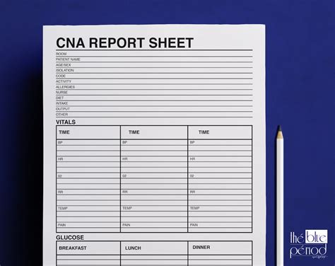 Cna Cna Printable Report Cna Sheet Pct Report Pct One Etsy