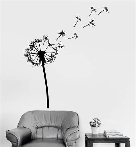 Vinyl Wall Decal Dandelion Flower Room Decoration Bedroom Art Stickers