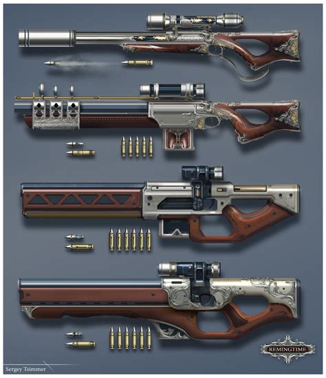My Concept Shotgun For Mobile Game Monster Heart Steampunk Weapons Sci