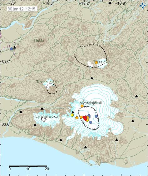 Earthquake Swarm In Katla Volcano Caldera Iceland Geology