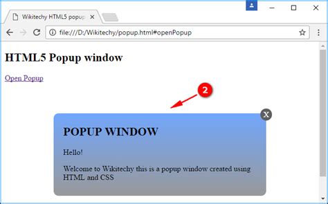 Html5 Popup Window Wikitechy