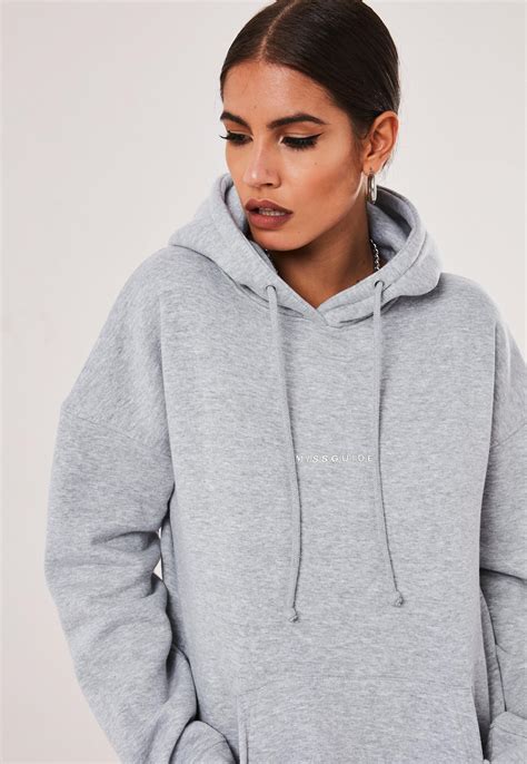 Grey Missguided Basic Oversized Hoodie | Missguided