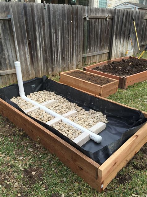 A wicking bed is a garden bed with a waterproof lining that holds a reservoir of water at the bottom from which water is drawn upwards like a wick to the surface of the bed via natural soil osmosis or through the roots of plants in the bed. Wicking Garden Bed: Stage 2 #RaisedGardenBeds | Building a ...