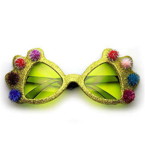 Princess Crown Glitter Pom Pom Jeweled Novelty Party Sunglasses