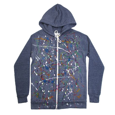 Free shipping on orders $75+. Custom Paint Splatter Hoodie in Navy | Hoodies, Paint ...