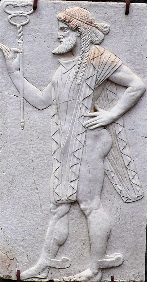 Relief Of The God Mercury Hermes Next To The Temple Of Venus