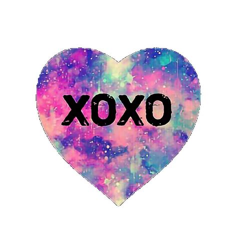 ftestickers heart xoxo love colorful sticker by misspink88