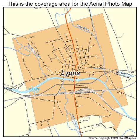 Aerial Photography Map Of Lyons Ny New York